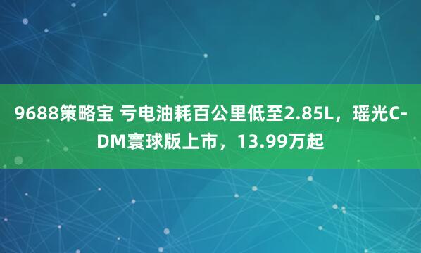 9688策略宝 亏电油耗百公里低至2.85L，瑶光C-DM寰球版上市，13.99万起