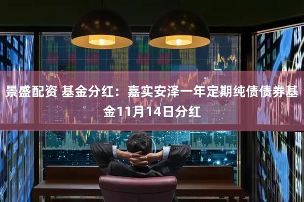 景盛配资 基金分红：嘉实安泽一年定期纯债债券基金11月14日分红
